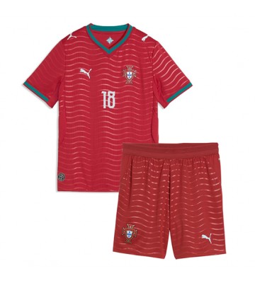 Portugal Pedro Neto #18 Hjemmebanetrøje Børn VM 2026 Kortærmet (+ Korte bukser)